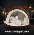 Cosy Cave Cat Bed — Enclosed Winter Warm Nest for Cats & Small Dogs