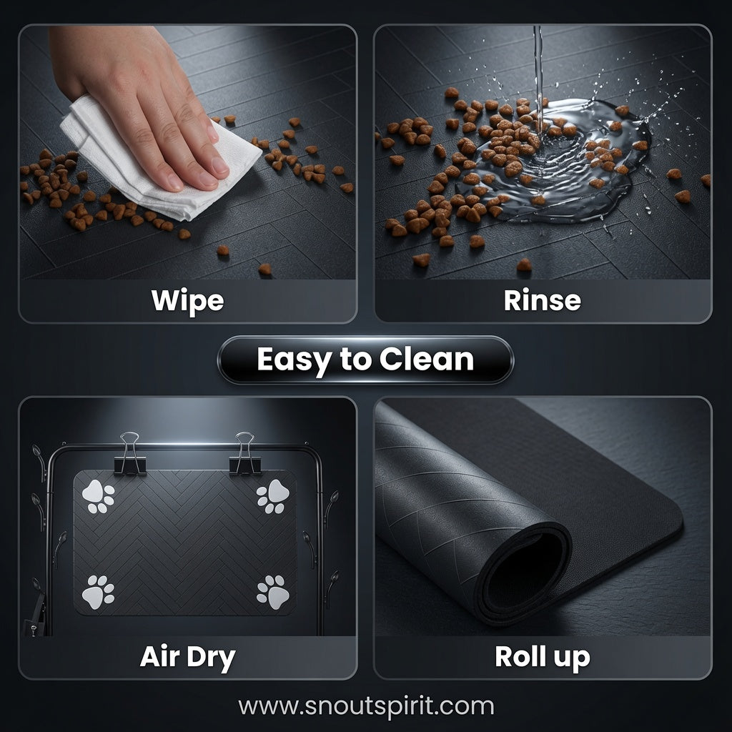 Non-Slip Absorbent Waterproof Pet Feeding Mat for Dogs & Cats