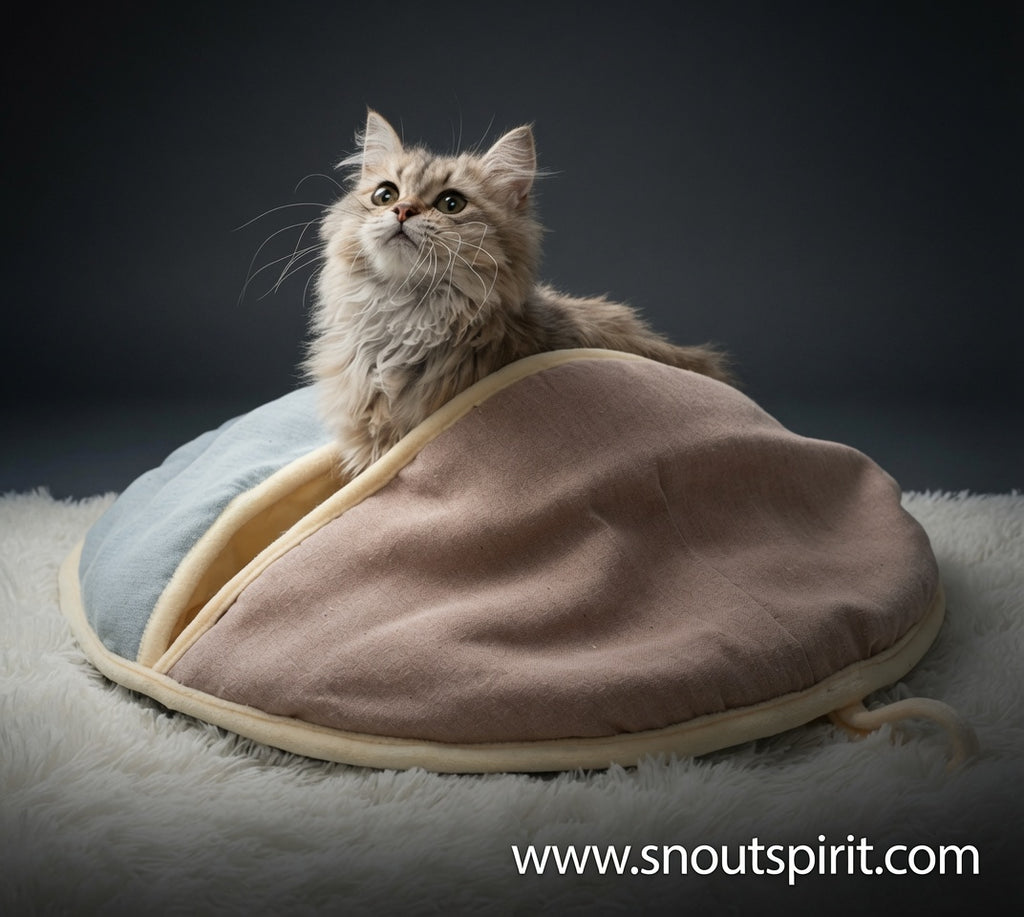 Cat Bed and Sleeping Bag with Dual Use Design