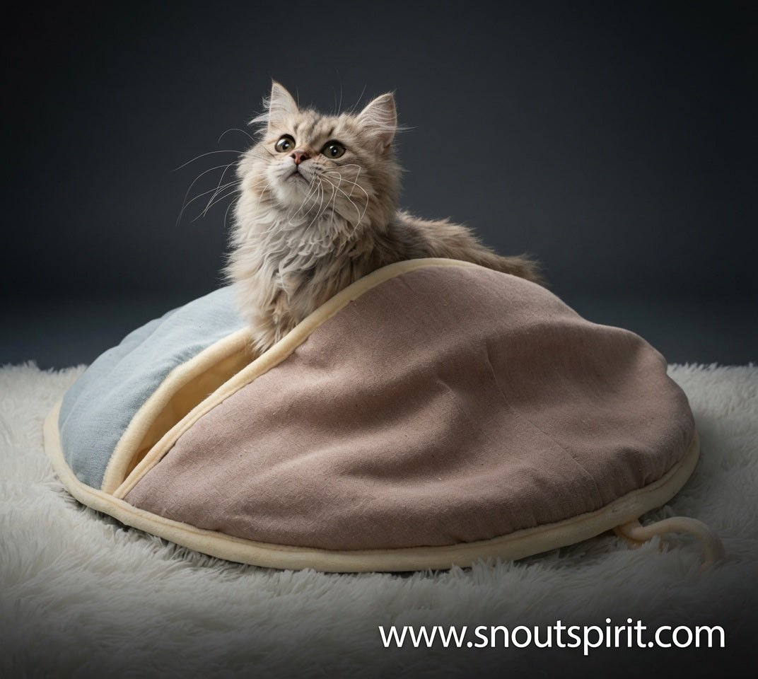 Cat Bed and Sleeping Bag with Dual Use Design