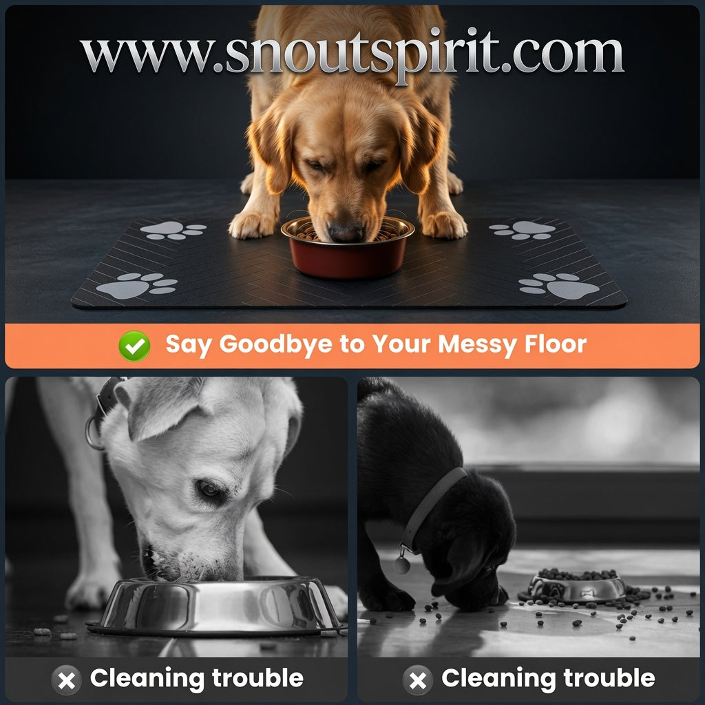 Non-Slip Absorbent Waterproof Pet Feeding Mat for Dogs & Cats