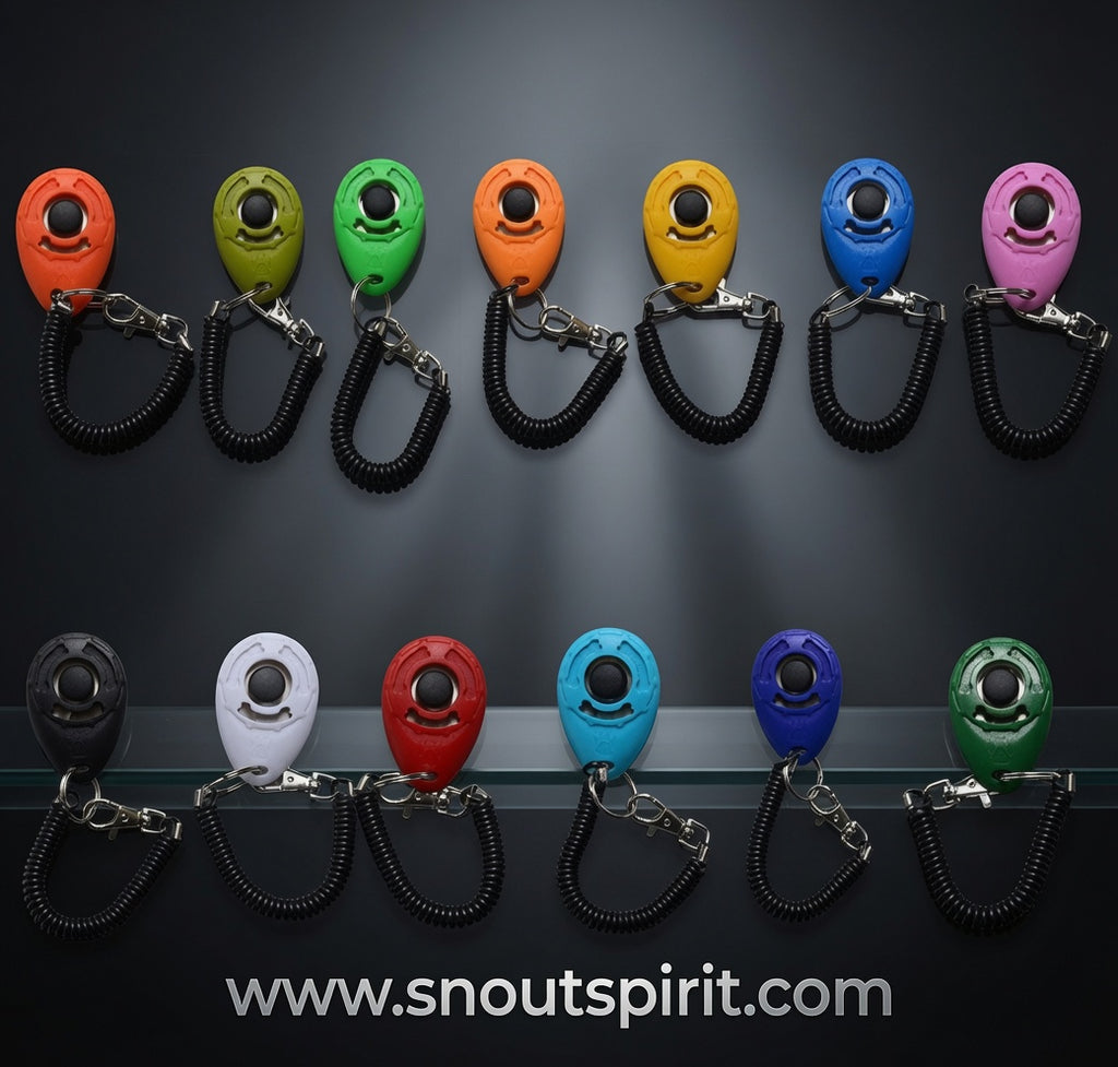 Adjustable Dog Training Clicker with Keychain Strap