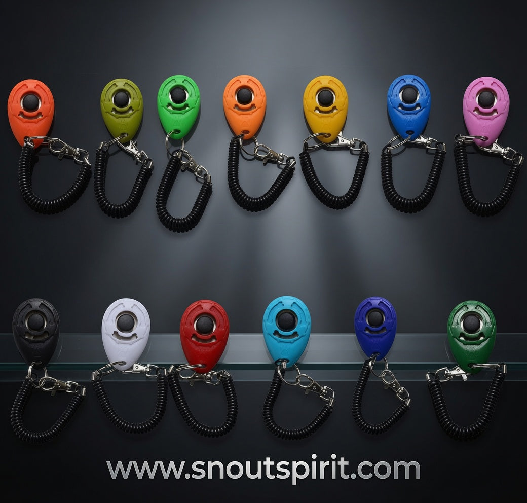 Adjustable Dog Training Clicker with Keychain Strap