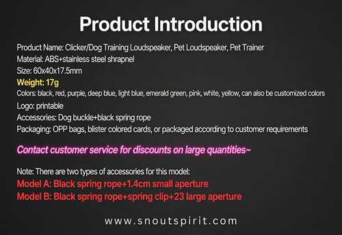Adjustable Dog Training Clicker with Keychain Strap