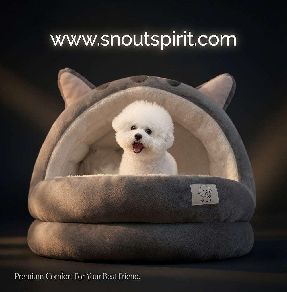 Cosy Cave Cat Bed — Enclosed Winter Warm Nest for Cats & Small Dogs
