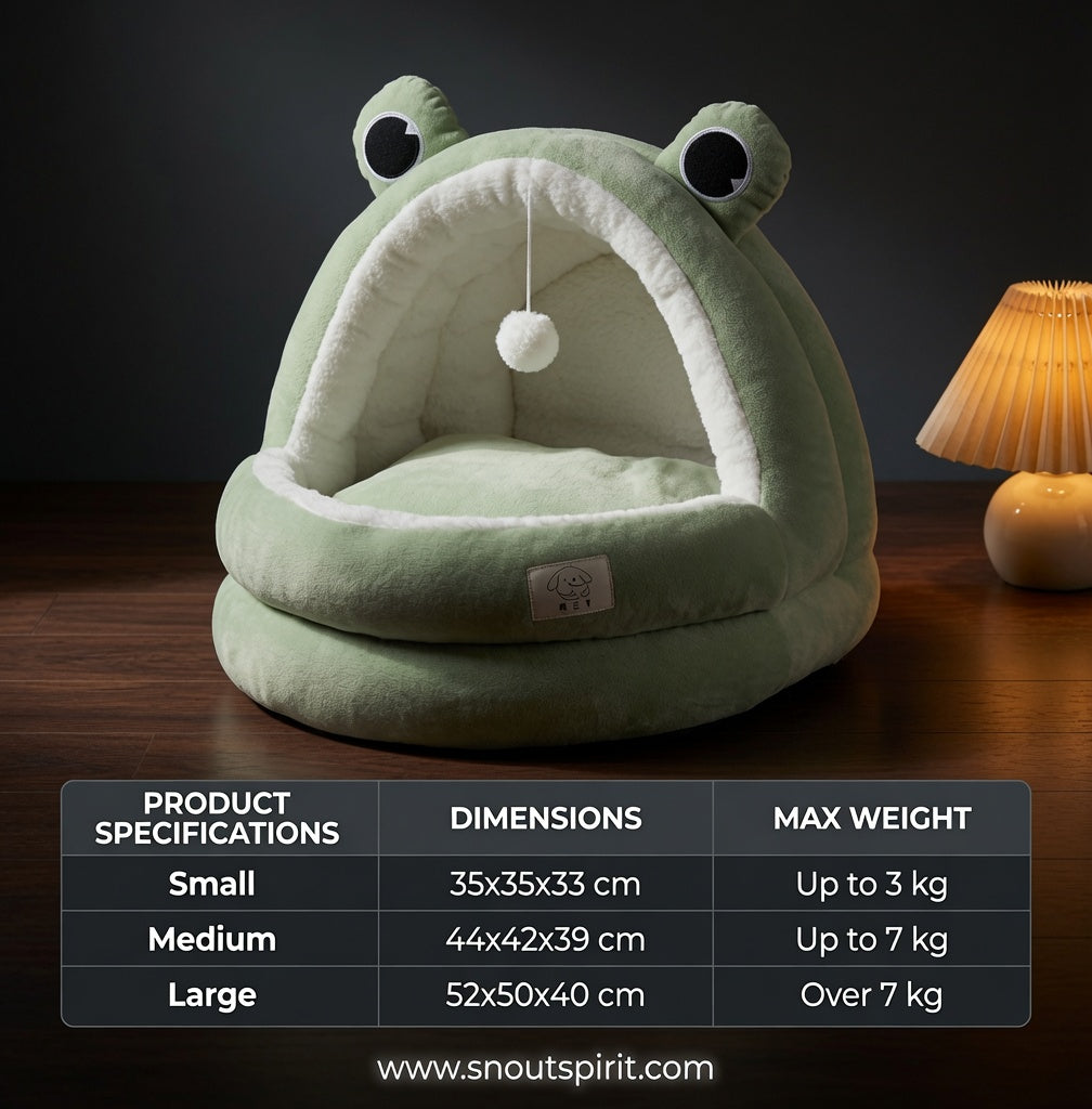 Cosy Cave Cat Bed — Enclosed Winter Warm Nest for Cats & Small Dogs