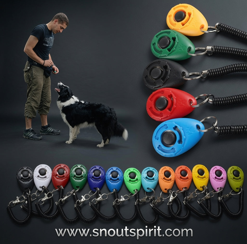 Adjustable Dog Training Clicker with Keychain Strap