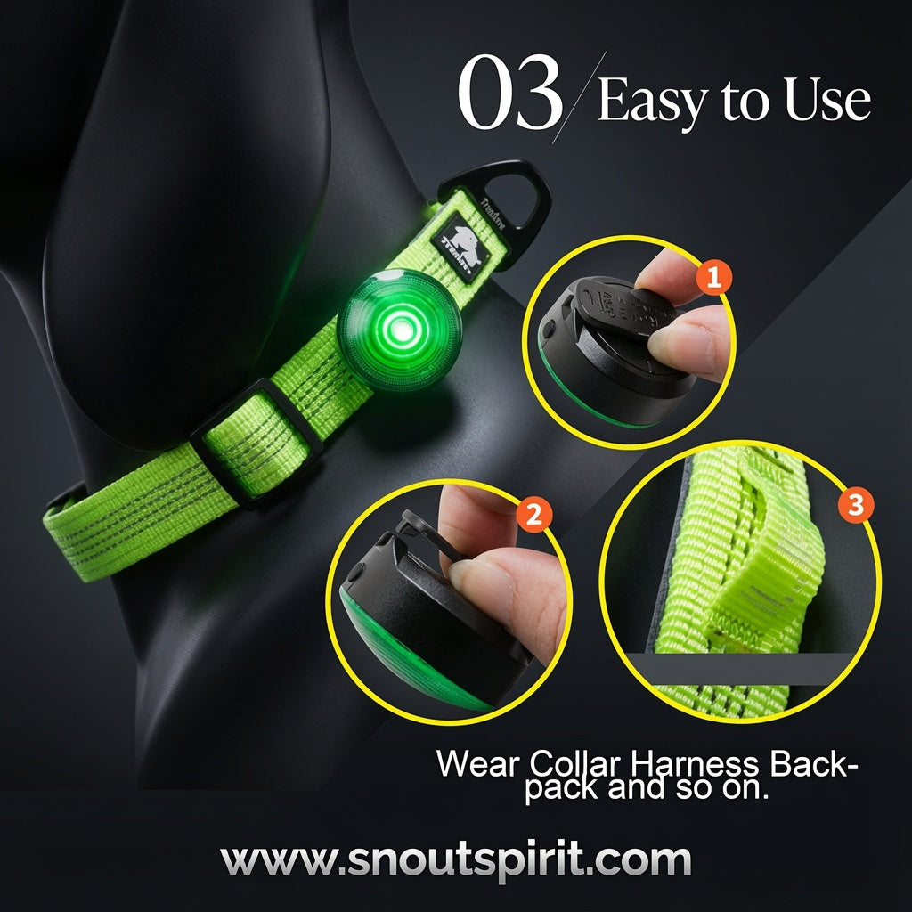LED Dog Collar Light — Night Safety Light for Dogs