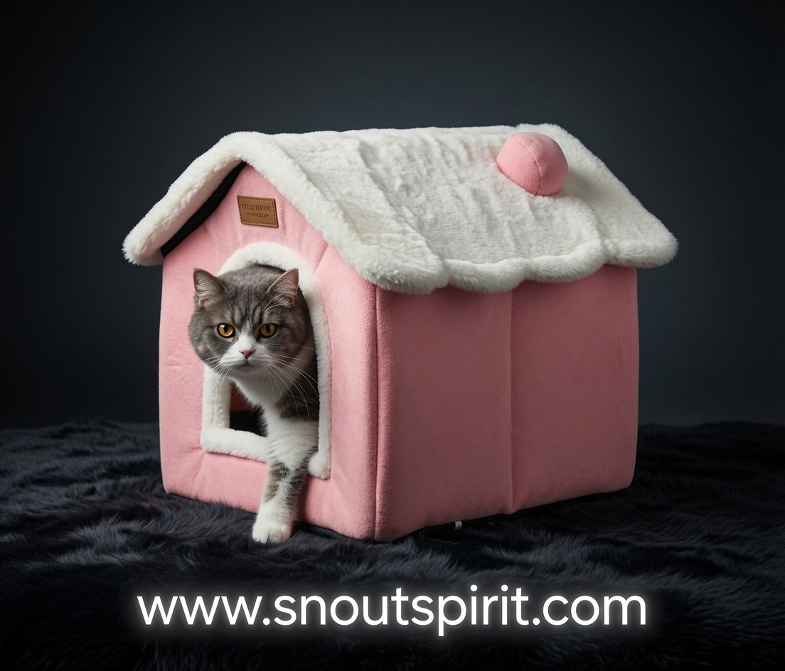 Warm Closed Dog Kennel House for Pets