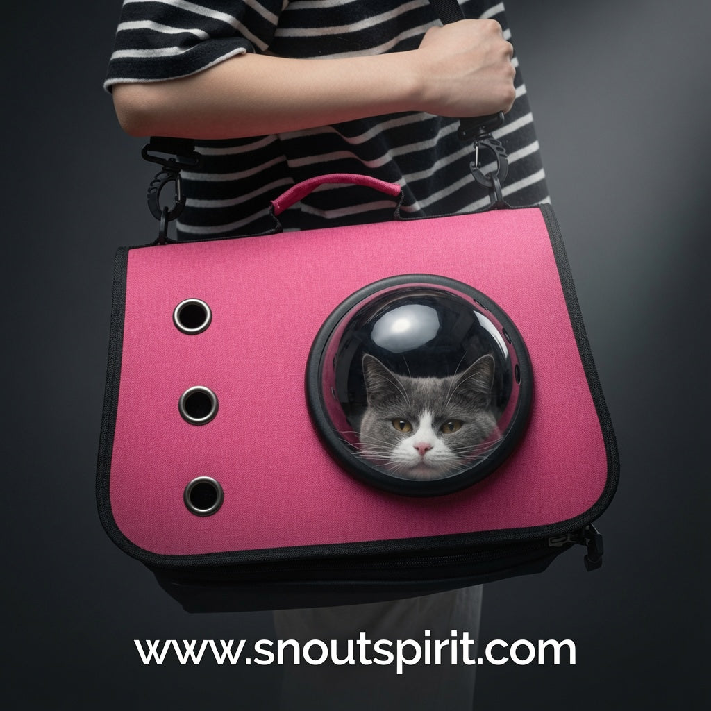 Foldable Cat Backpack with Breathable Mesh Design