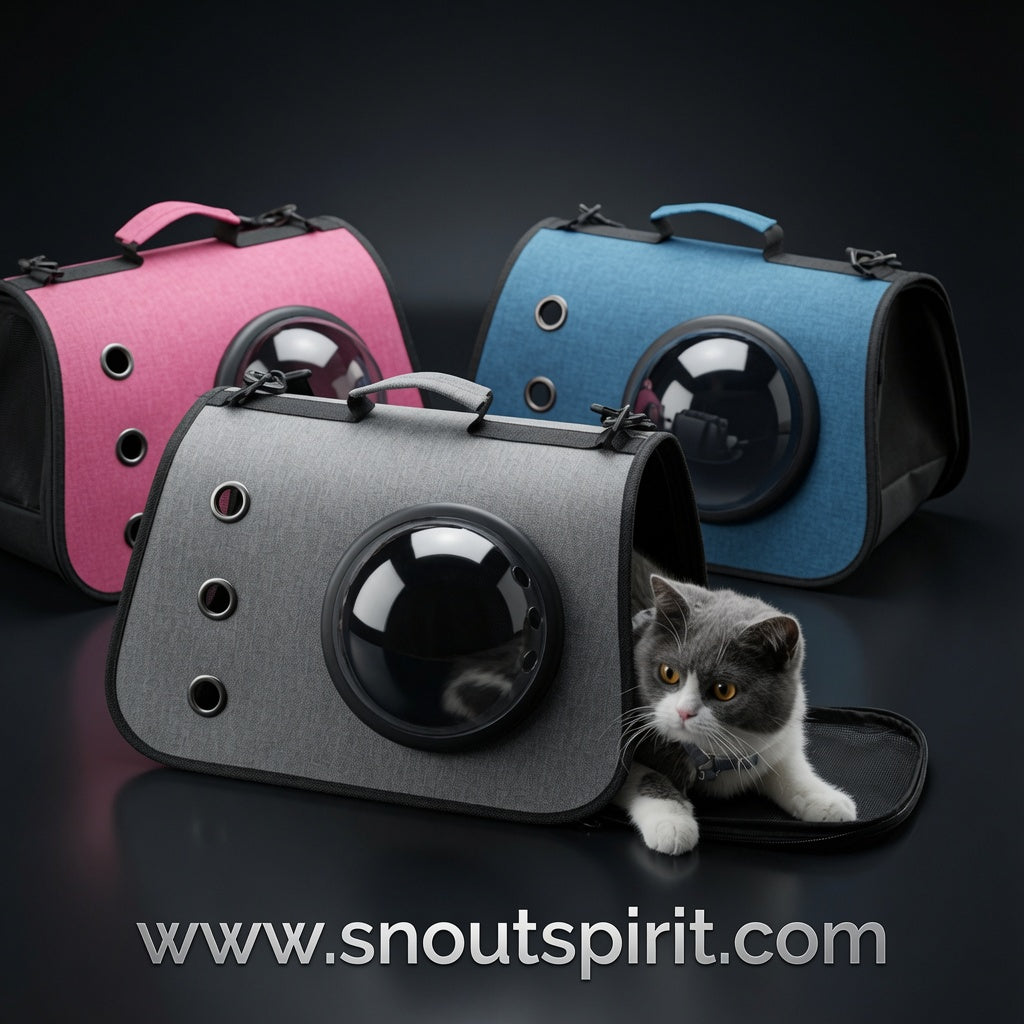 Foldable Cat Backpack with Breathable Mesh Design