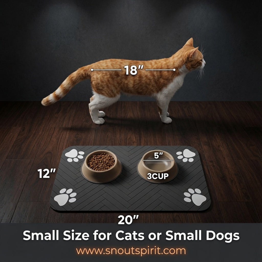 Non-Slip Absorbent Waterproof Pet Feeding Mat for Dogs & Cats
