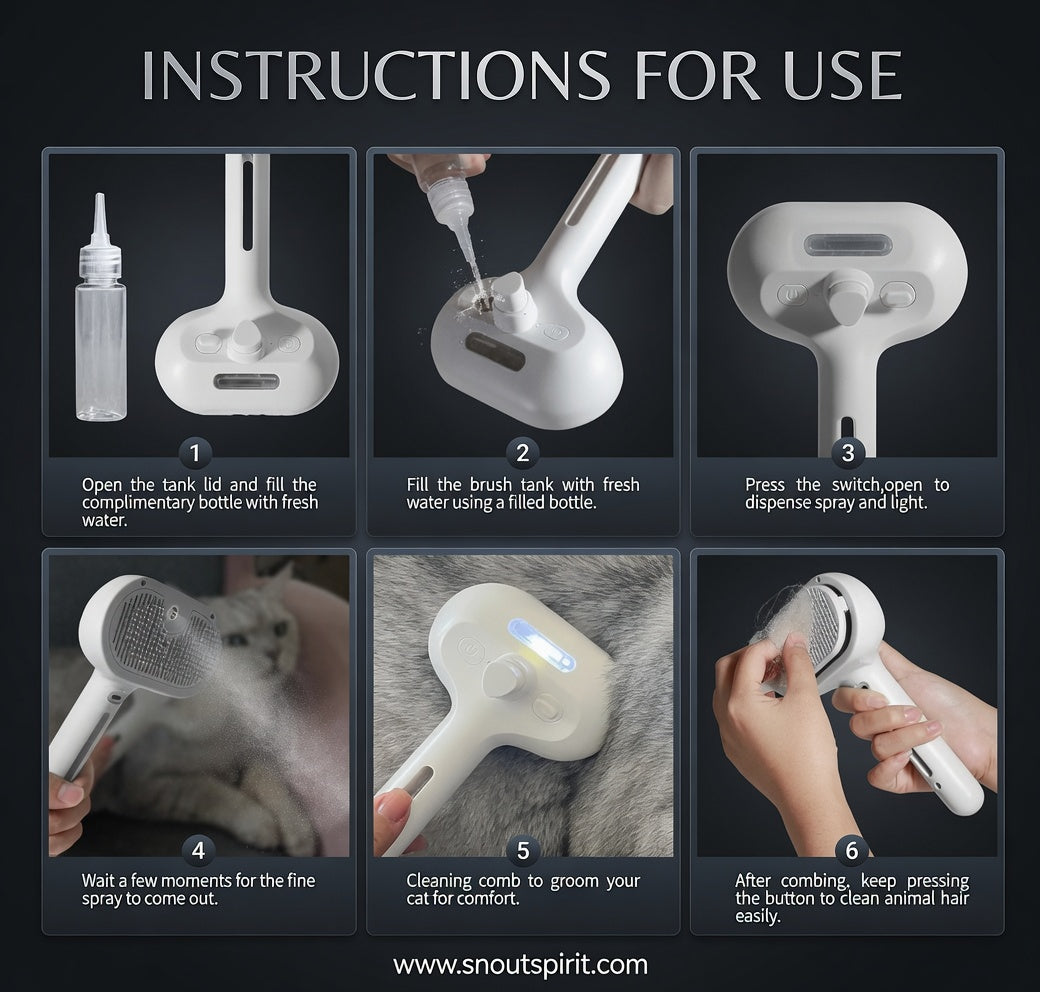 Pet Hair Spray Brush