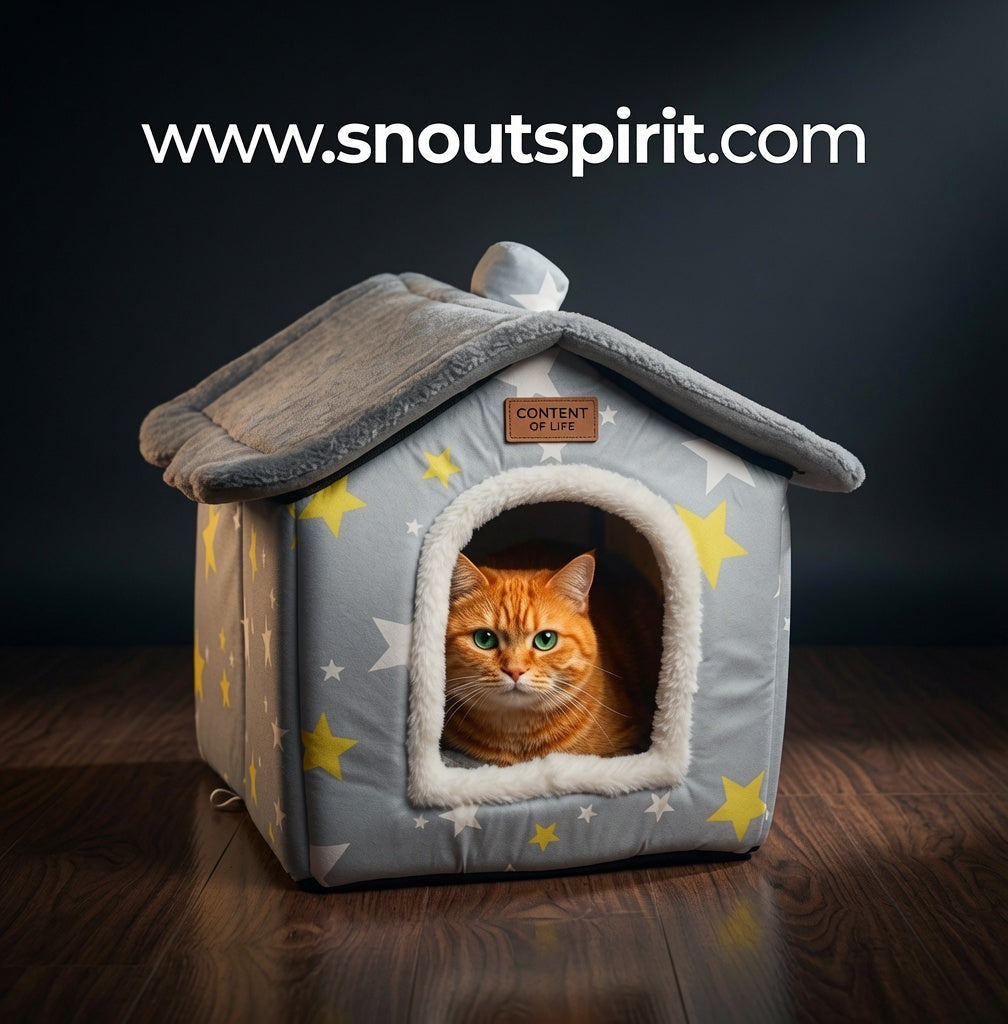 Warm Closed Dog Kennel House for Pets